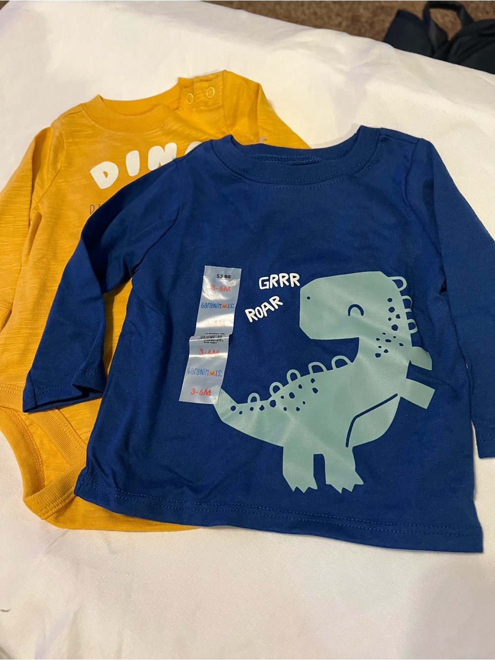Garanimals Boys' Dino Long-Sleeve Tops - Navy & Mustard